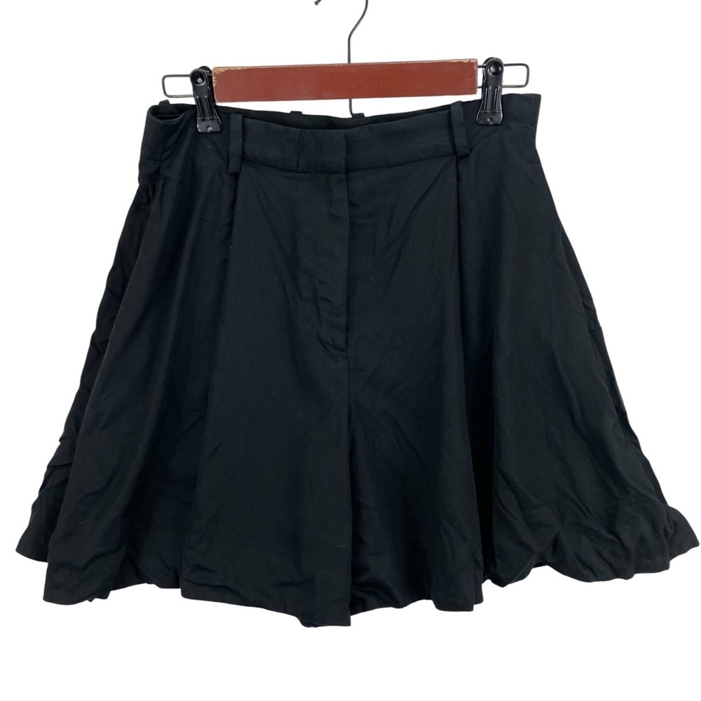 COS Black Lyocell Pleated Balloon‎ Shorts Women's Size US 6 High Waist Casual